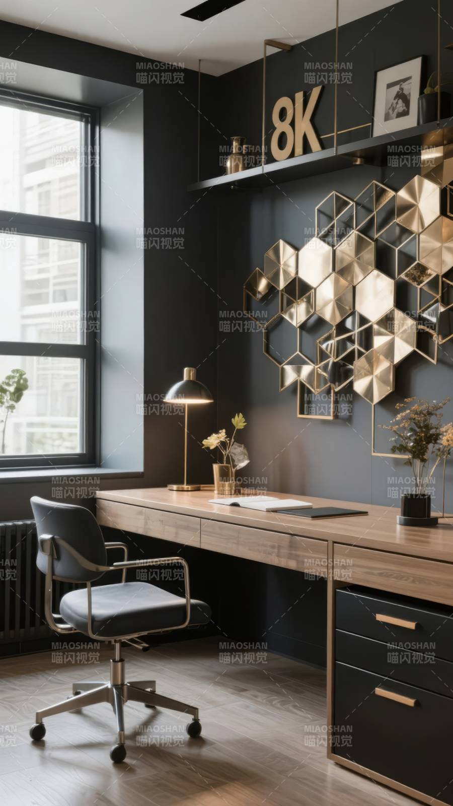 现代简约书房设计图片