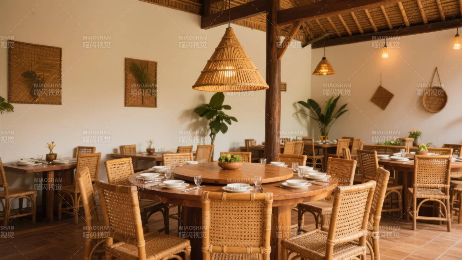 温馨竹艺餐厅图片