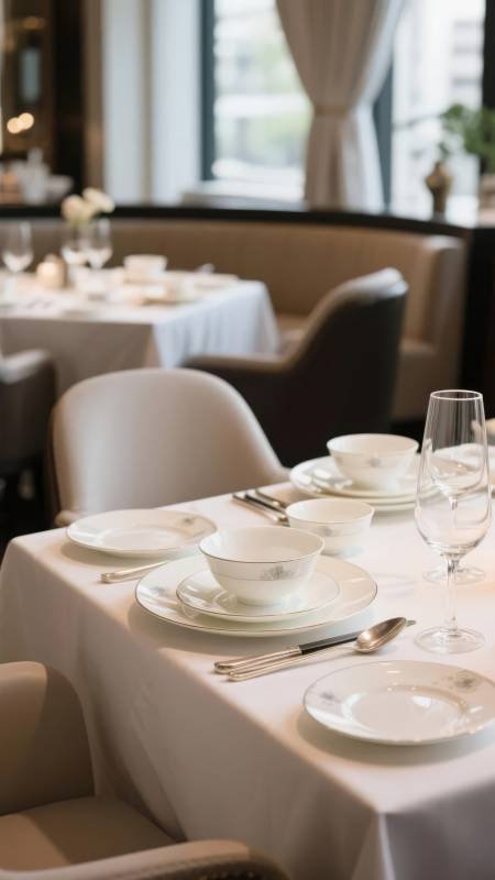 优雅餐厅餐桌布置图片