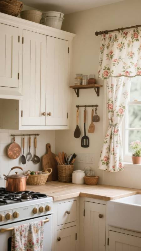 田园风厨房一角图片