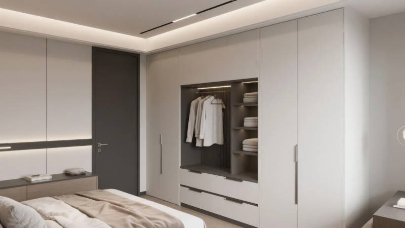 现代简约卧室衣柜图片