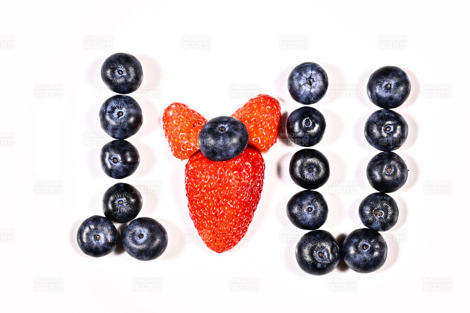 草莓蓝莓水果创意摆盘图片