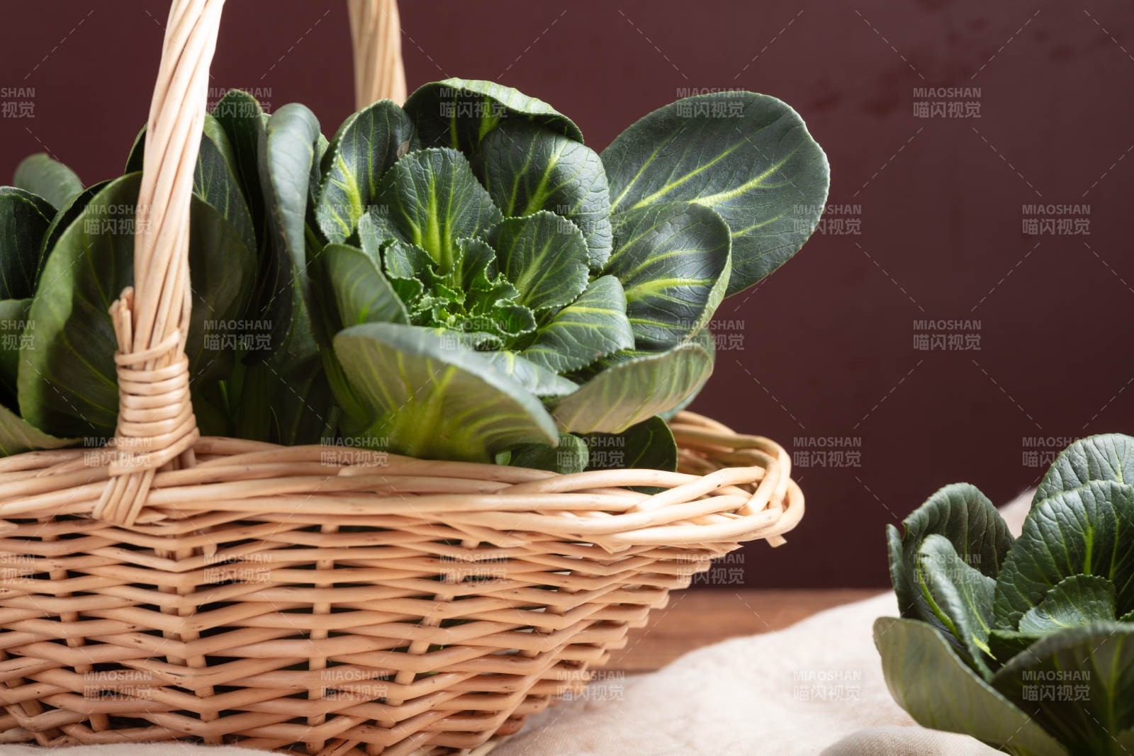 篮中上海青苗图片