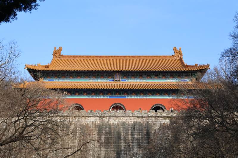 故宫红墙黄瓦-南京 明孝陵图片