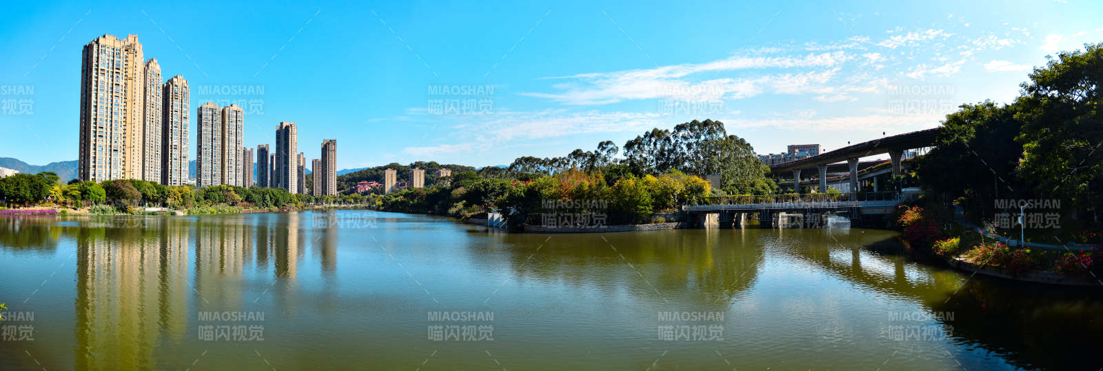 福州晋安琴亭湖畔图片