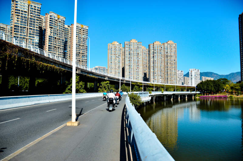 福州晋安琴亭湖畔图片