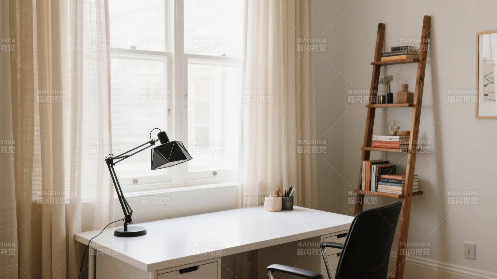 简约书桌角落图片