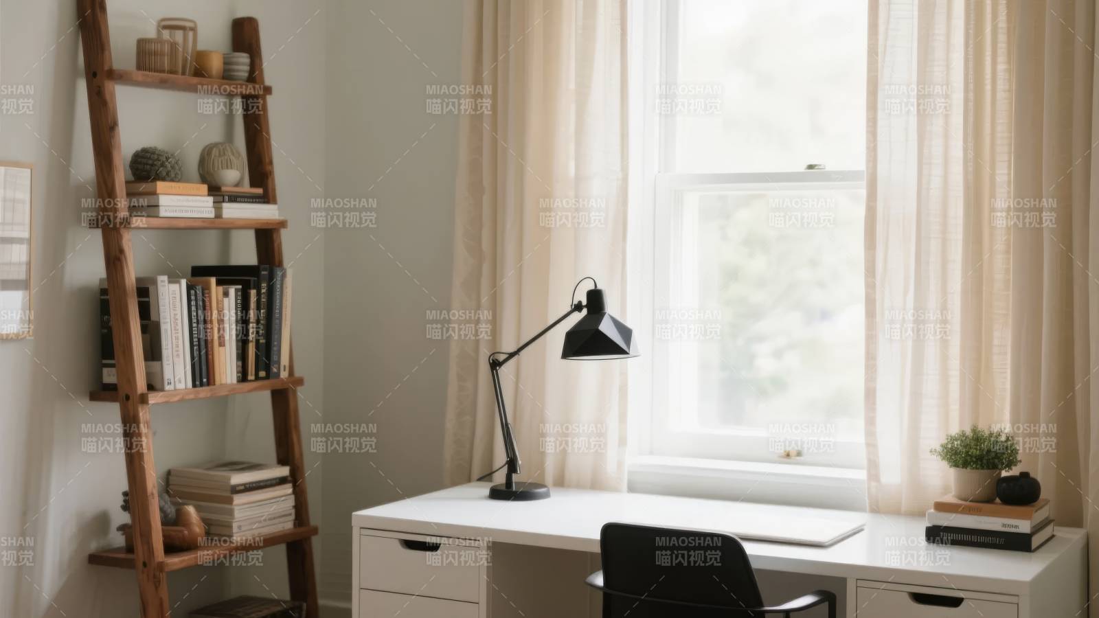简约书桌角落图片