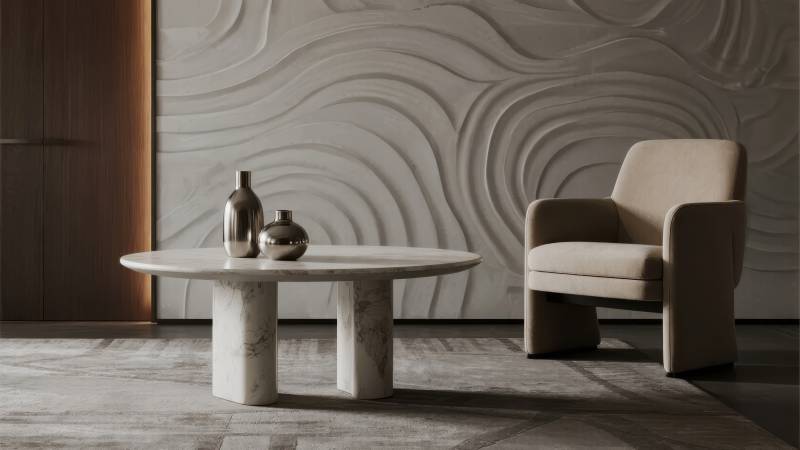 现代简约客厅一角图片