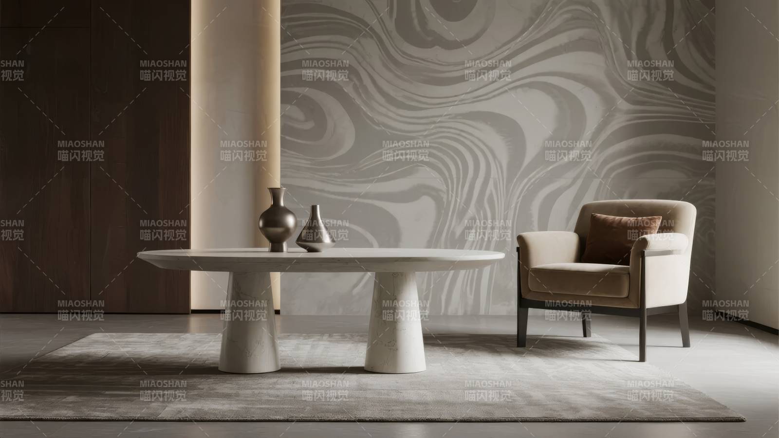 现代简约客厅一角图片