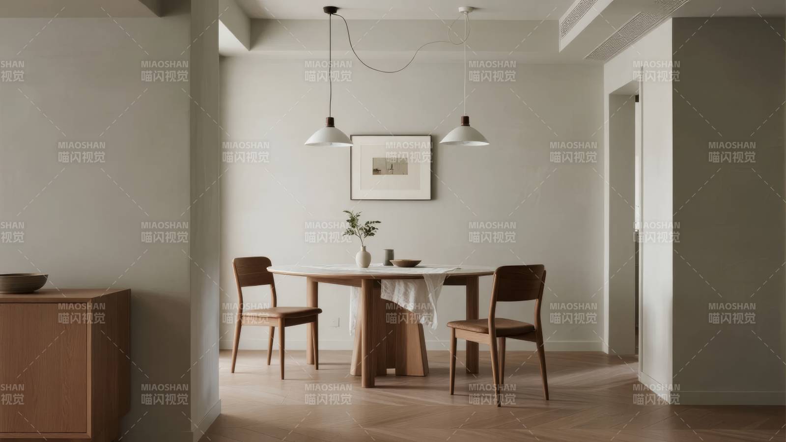 简约餐桌空间图片