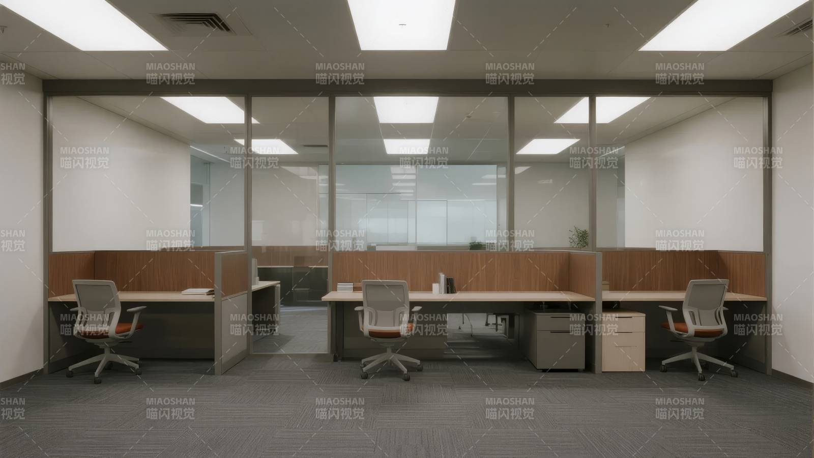 现代办公空间布局图片