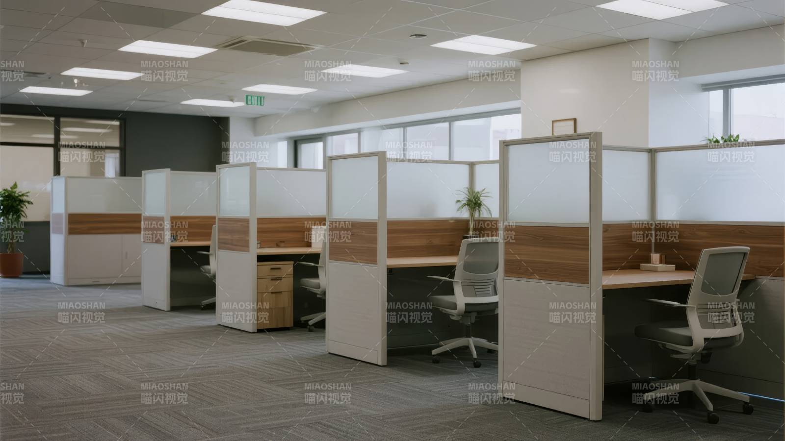 现代办公空间布局图片