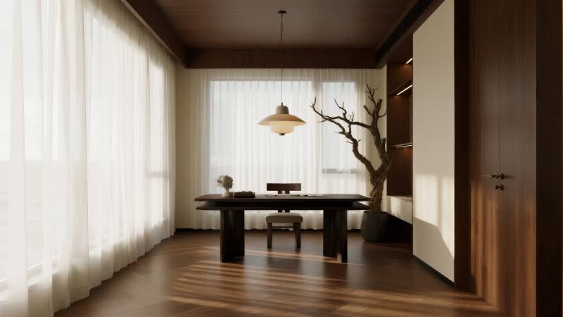 静谧日式书房图片