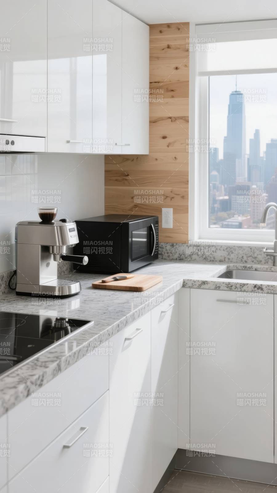 现代厨房 城市景观图片
