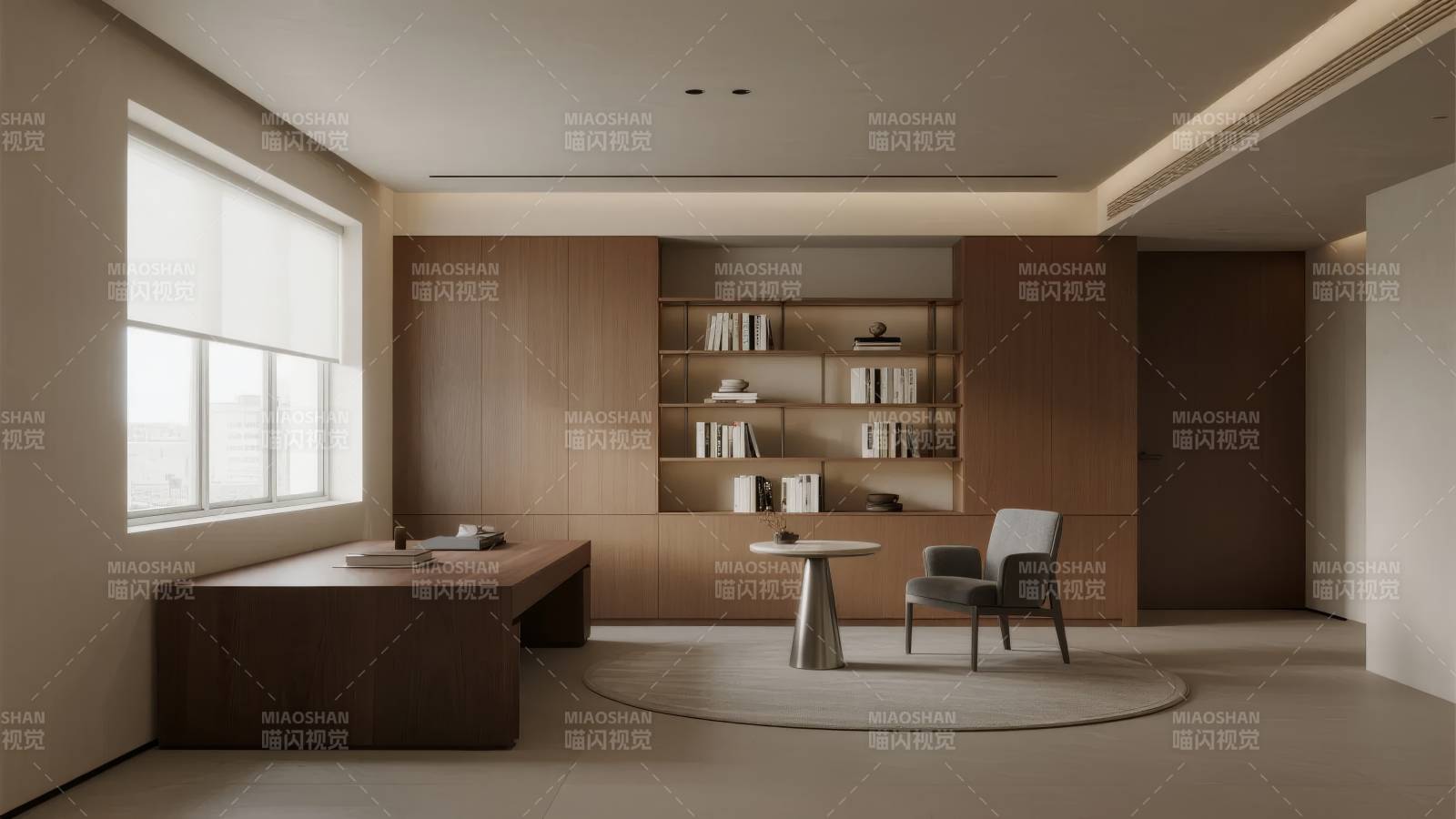 现代简约书房设计图片