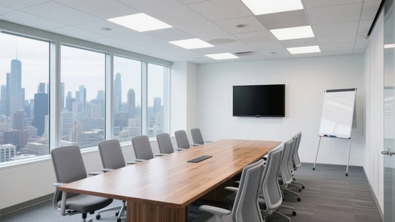 现代会议室全景图片