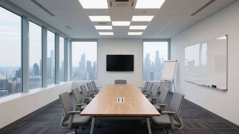 现代会议室全景图片