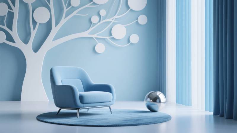 蓝调静谧空间图片