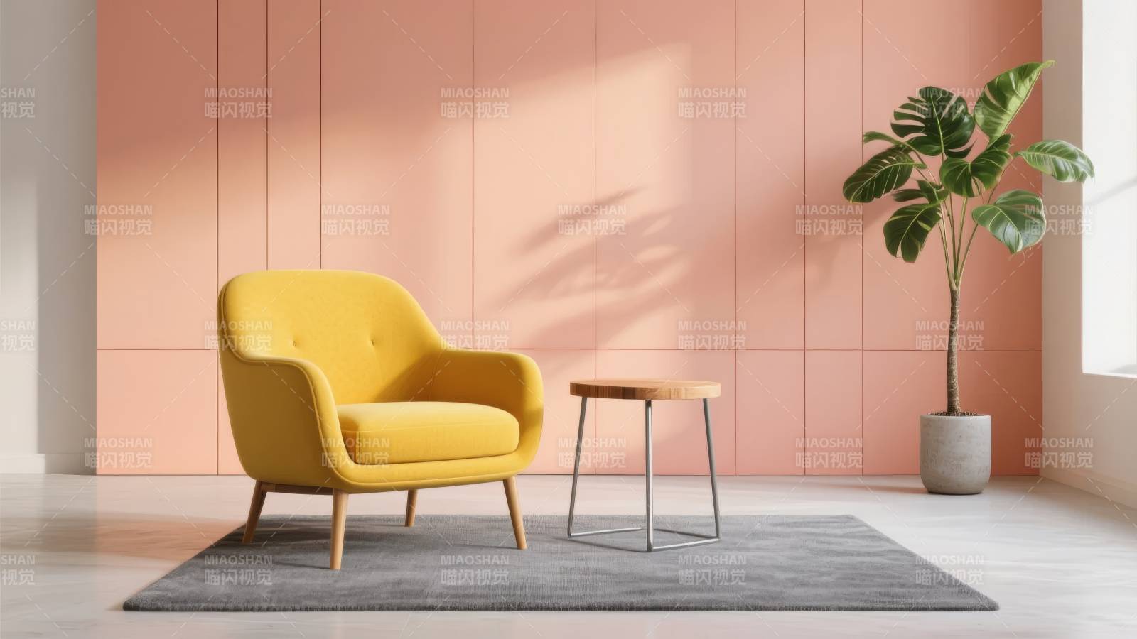 温馨现代客厅一角图片