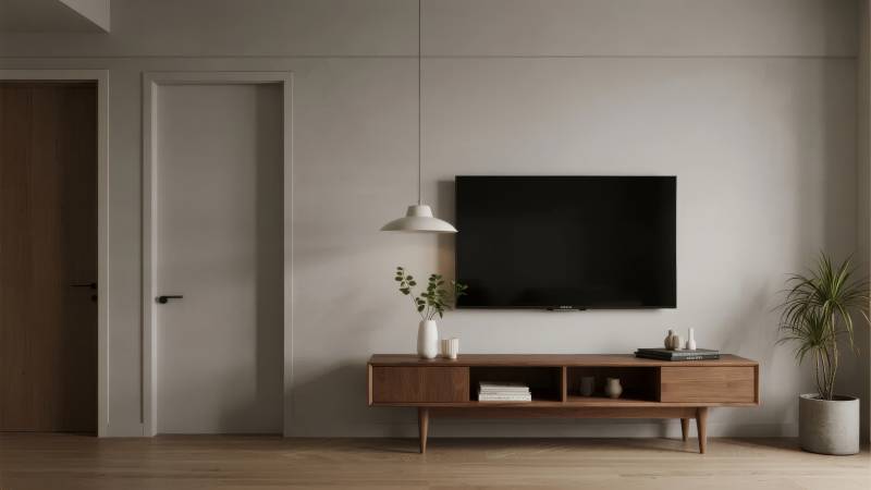 简约客厅电视墙图片