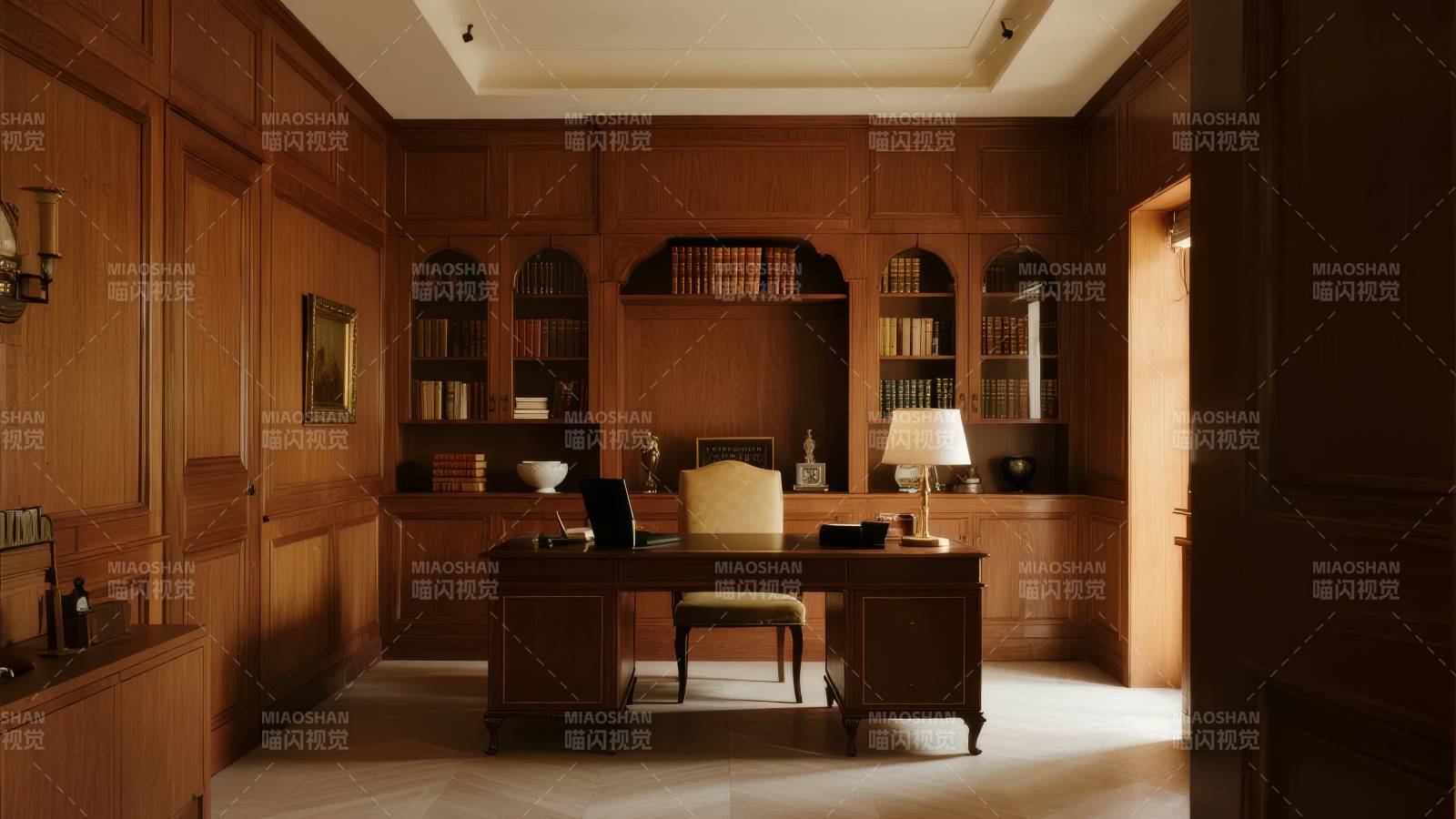 典雅书房静谧氛围图片