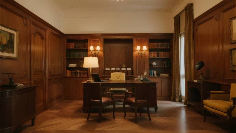 典雅书房静谧氛围图片