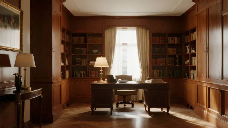 典雅书房静谧时光图片