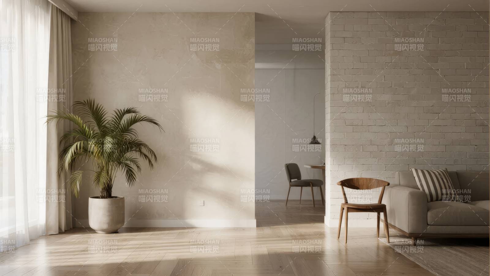 简约现代客厅一角图片