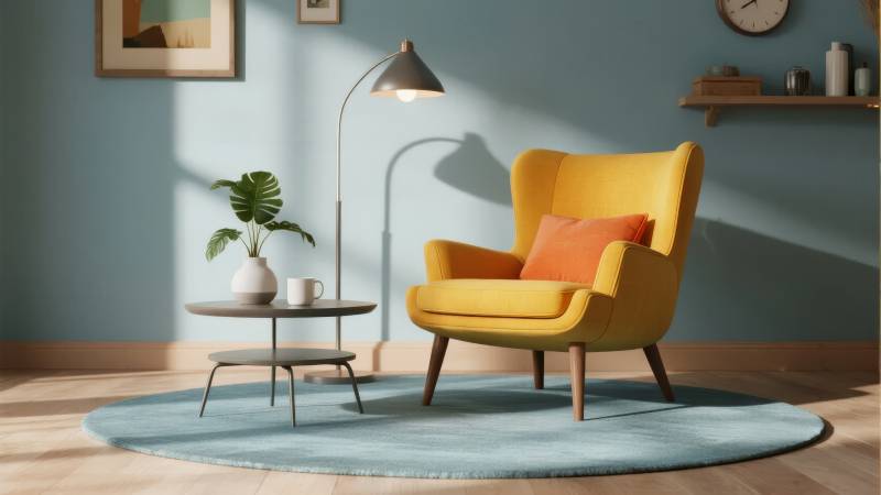 温馨客厅一角图片