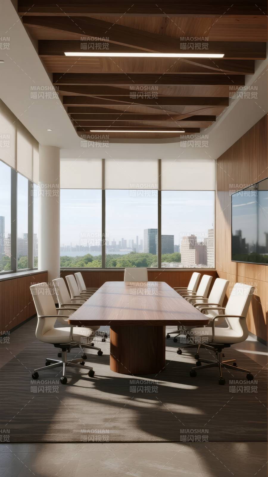 现代会议室全景图片