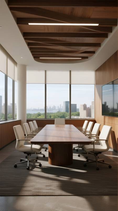 现代会议室全景图片