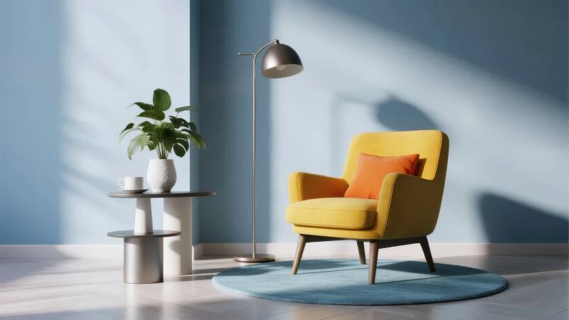 现代客厅一角图片