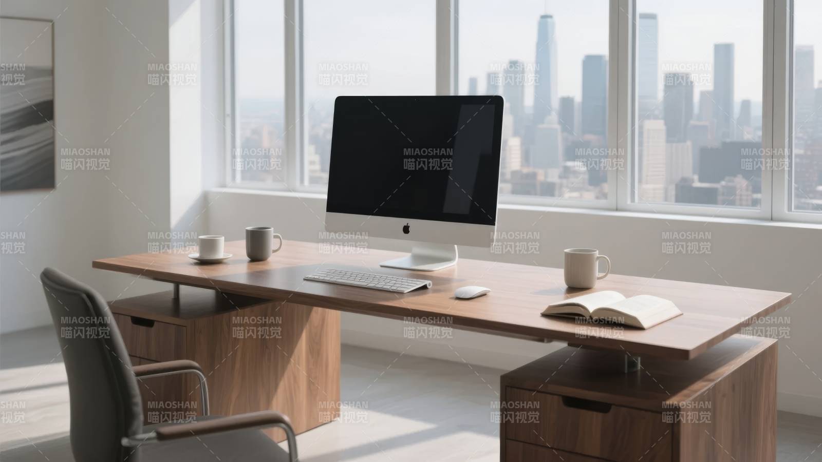 现代办公桌景图片