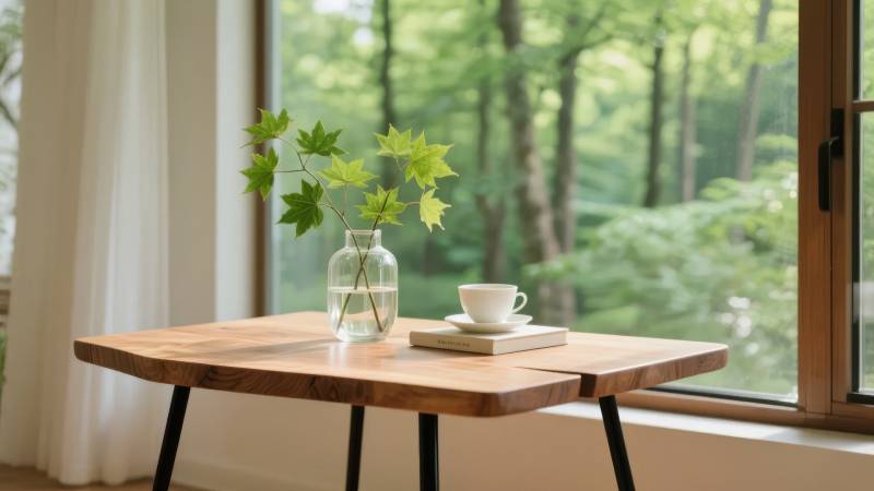 窗边静谧茶时光图片