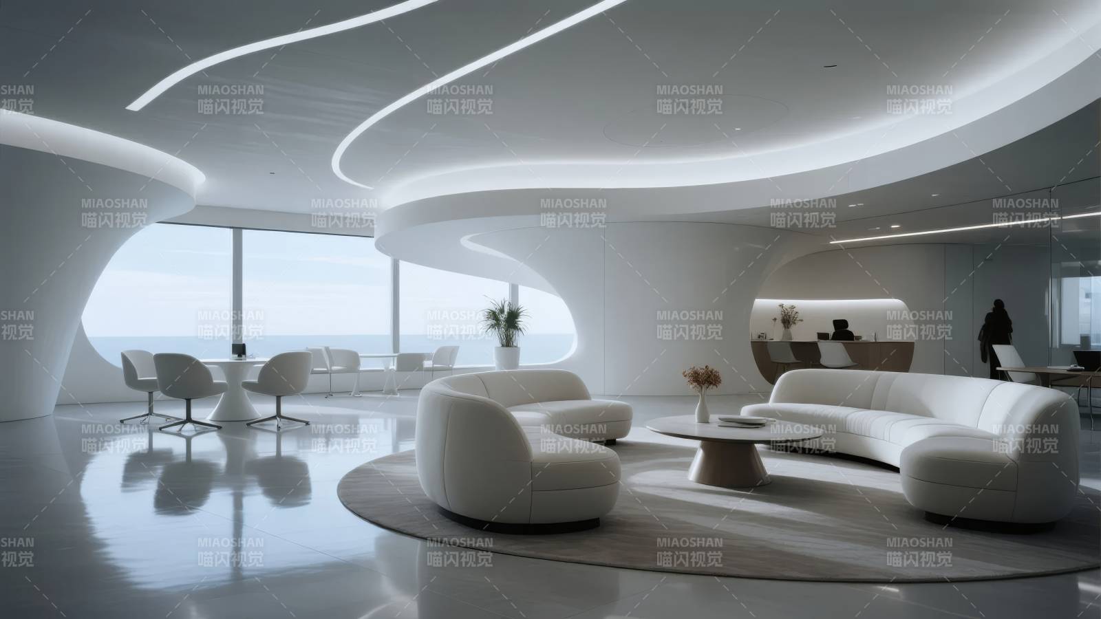 未来感极简客厅图片