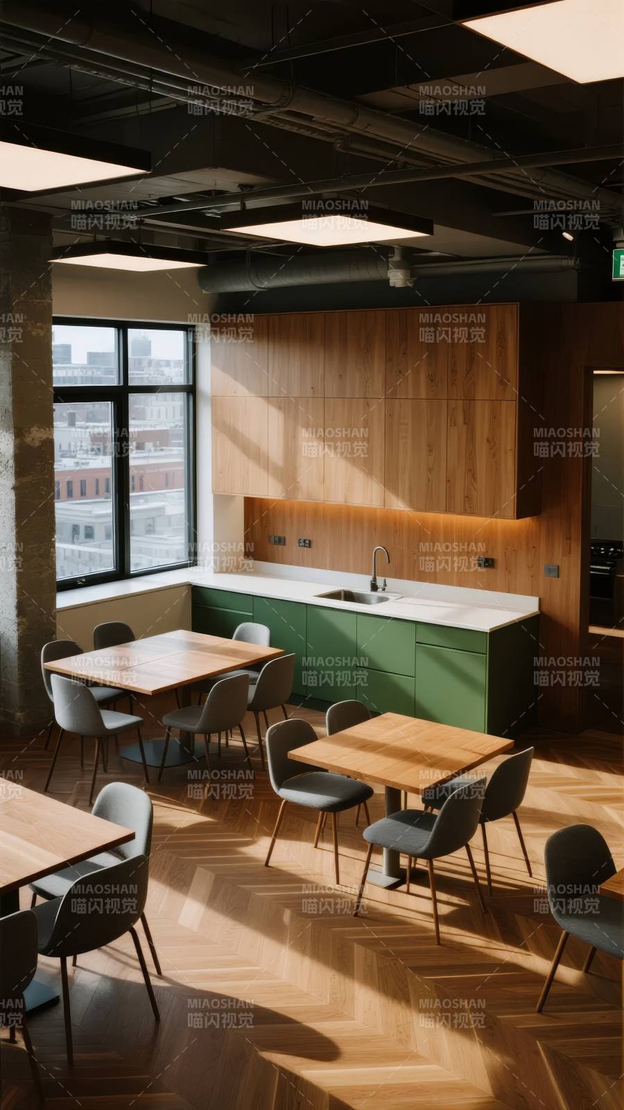 现代办公茶水间图片