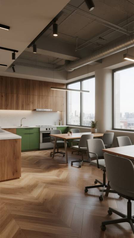 现代简约办公厨房图片