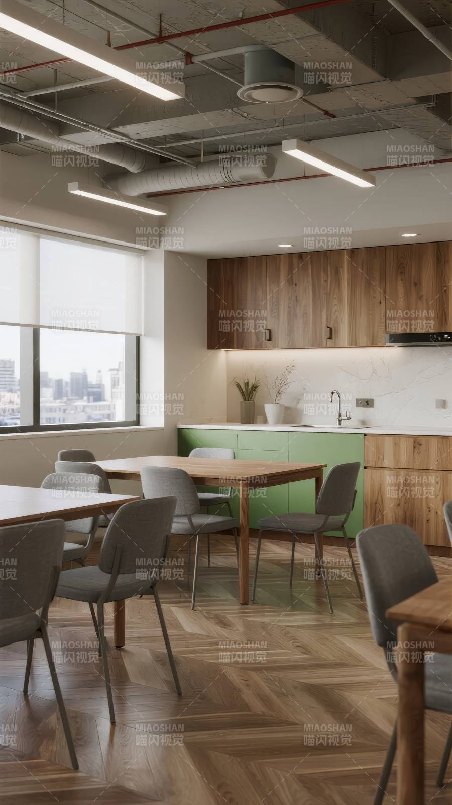 现代简约办公厨房图片