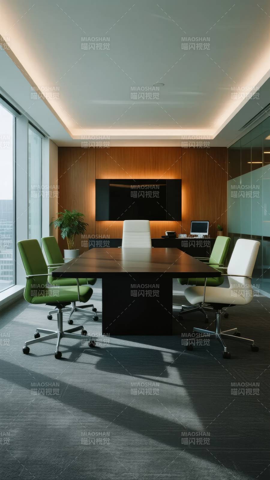 现代简约会议室图片