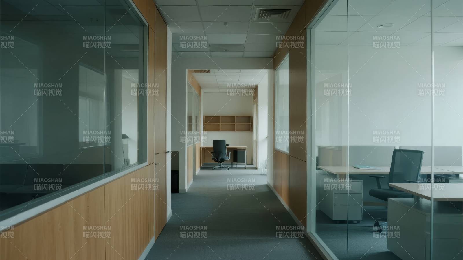 现代办公走廊图片