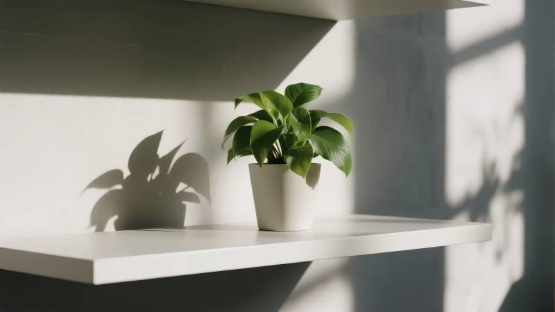 绿植光影静谧角图片