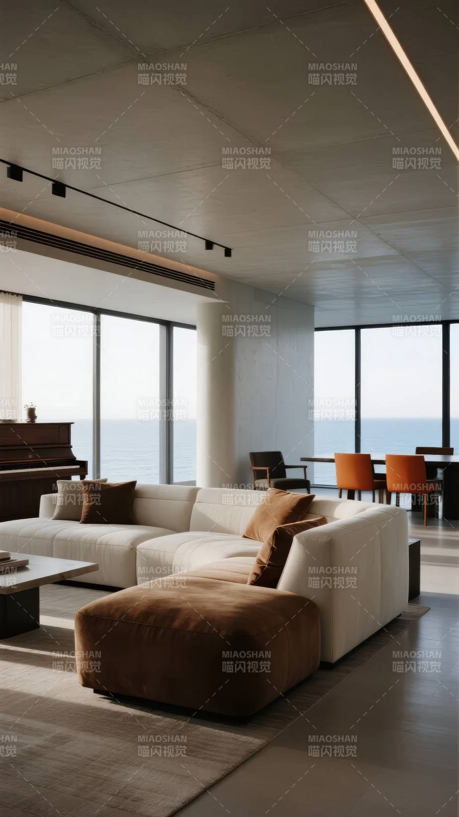 海景现代客厅图片