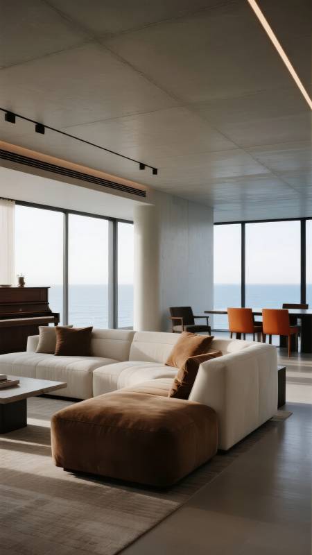 海景现代客厅图片