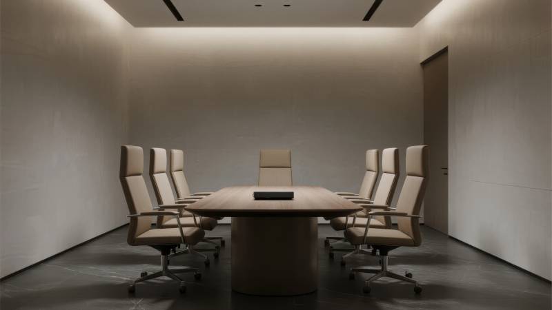 现代简约会议室图片