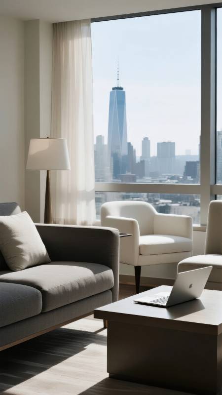 都市客厅风光图片