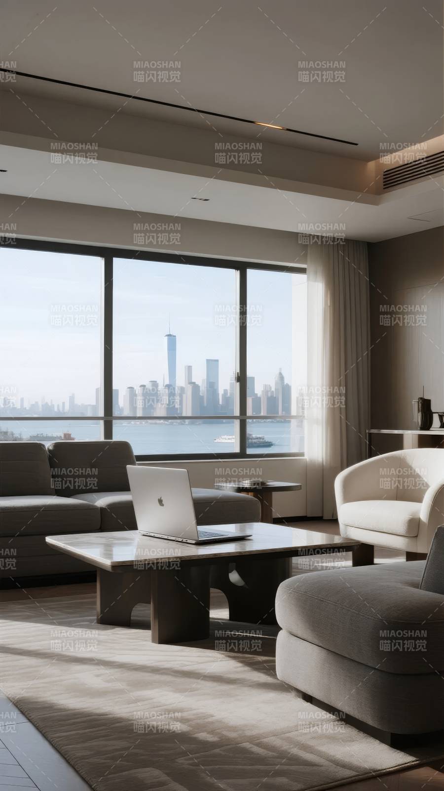 都市全景客厅图片