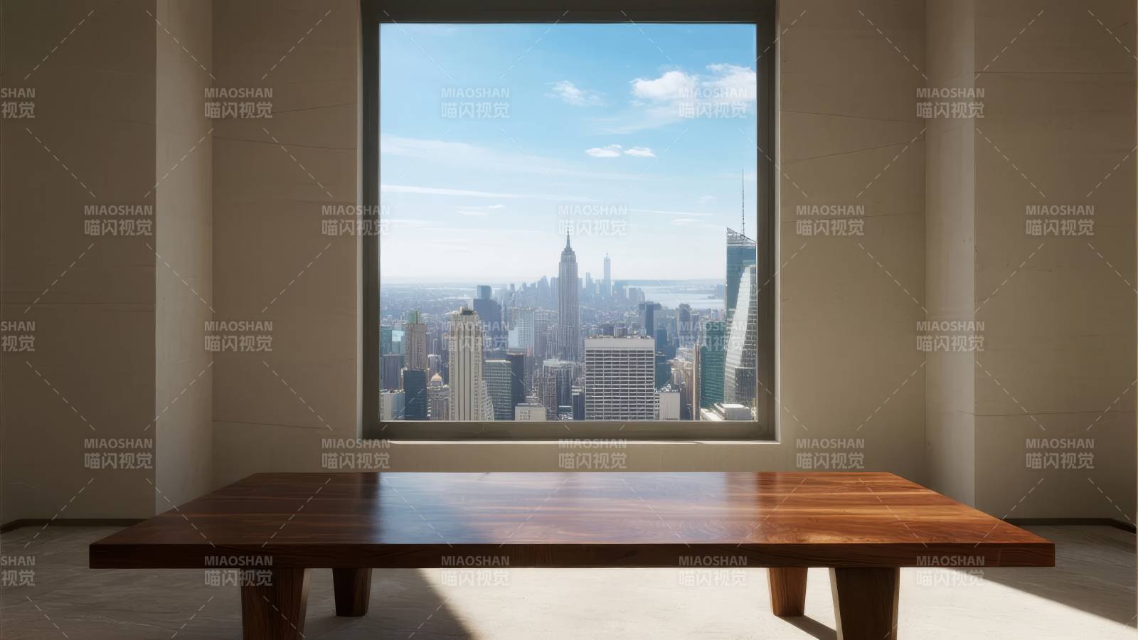 窗前城市风光图片