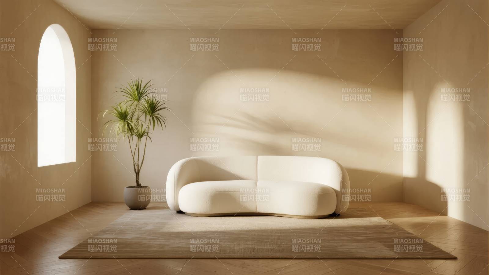 极简客厅光影之美图片