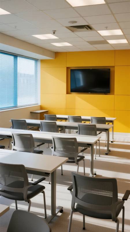 明亮现代教室图片